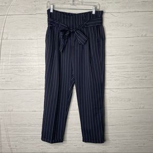 🌈 indigo rein pinstripe tie front slacks size 9